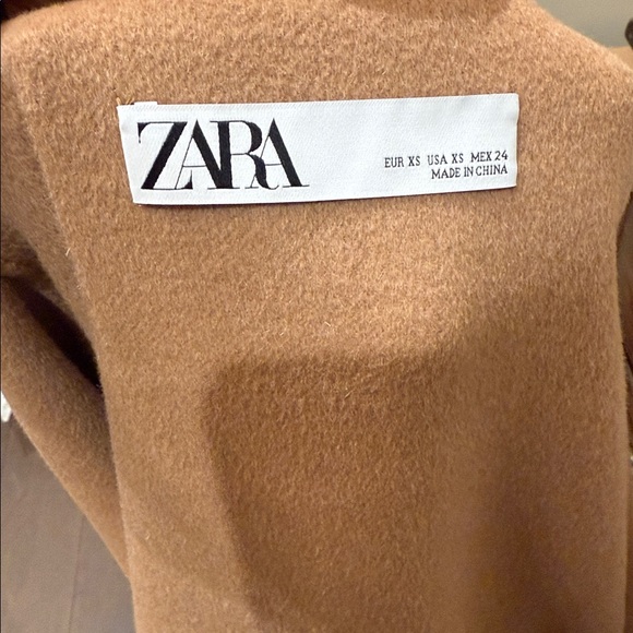 Zara Camel Wool Blend Coat like new - Picture 6 of 7